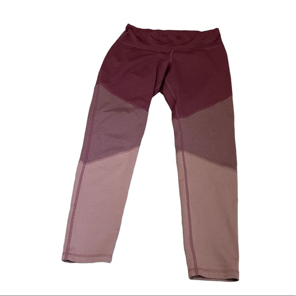 Old Navy Pants - Old Navy XL leggings burgundy rose pink activewear go-dry running yoga pull on